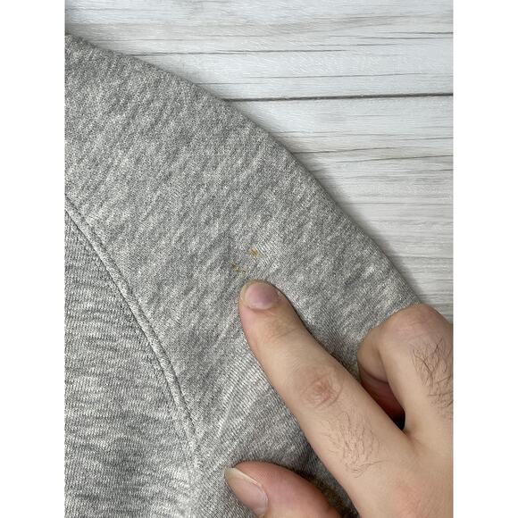 Nautica Jeans Co Hoodie Womens XS Gray Short Sleeve Raglan Logo Kangaroo Pocket - Picture 9 of 9